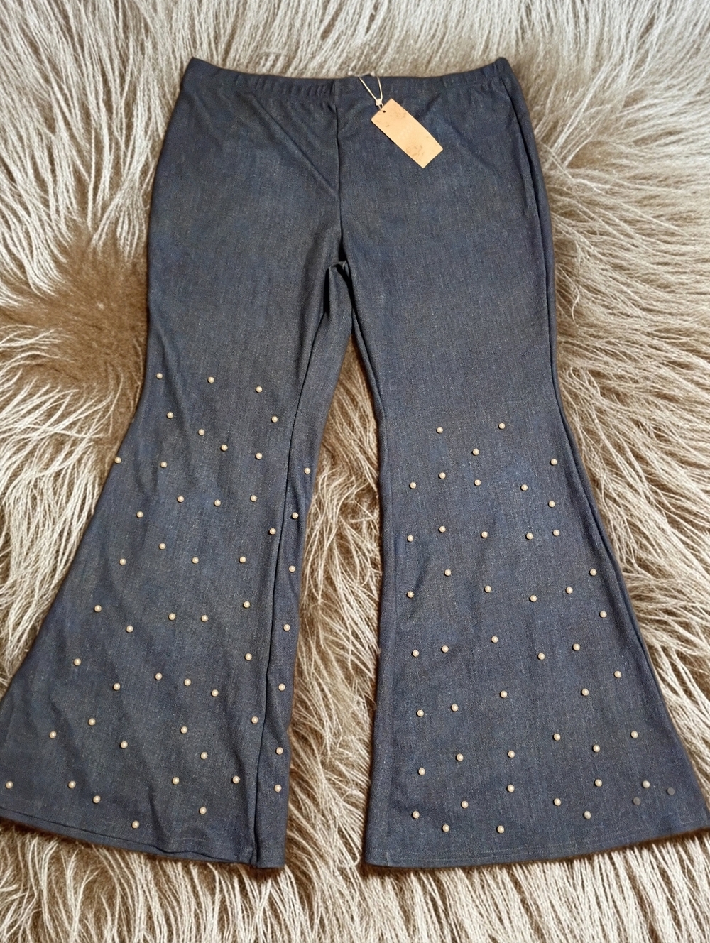🎉✨ 2 for 10 ✨🎉  Plus Size 4XL  Embellished Bell-bottoms